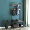 Buy cheap Hallway Coat Rack with Bench, Vintage Coat Stand with Shoe Bench for Sale, UHSR42BX from wholesalers
