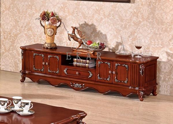 Buy cheap European classical style wooden display cabinet tv stand from wholesalers