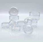 Transparent Cosmetic Plastic Cream Jar With Screw Cap