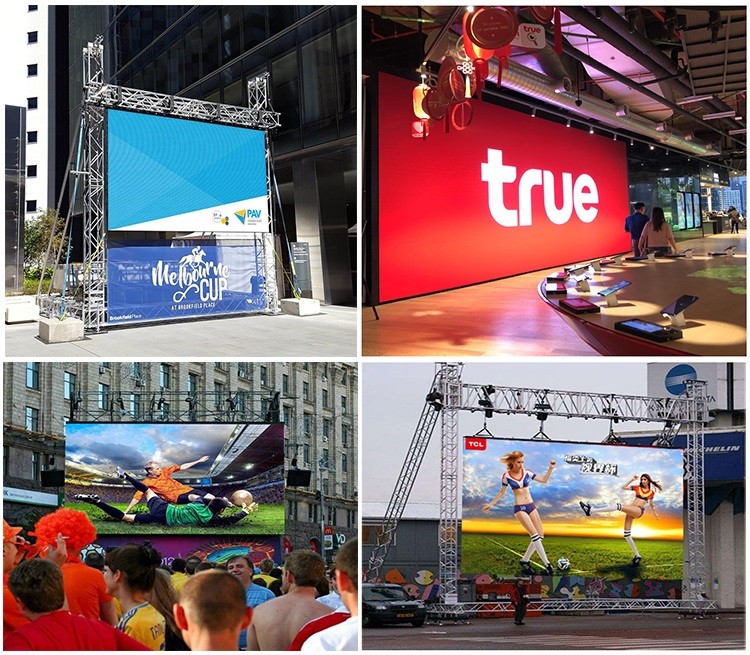 96W Outdoor Transparent LED Screen 1000nits Aluminum Rental