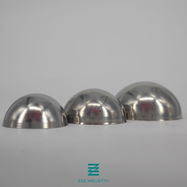 42.4x2.0mm Metal Railing End Caps , Dome Shape Balustrade End Caps