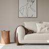 Buy cheap 3 Seater Modern Fabric Sofa Set White Teddy Fleece Sponge Filling from wholesalers