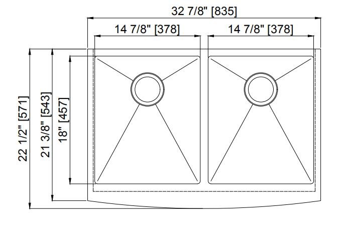 Polished Surface Apron Stainless Steel Kitchen Sink Undermount Installation
