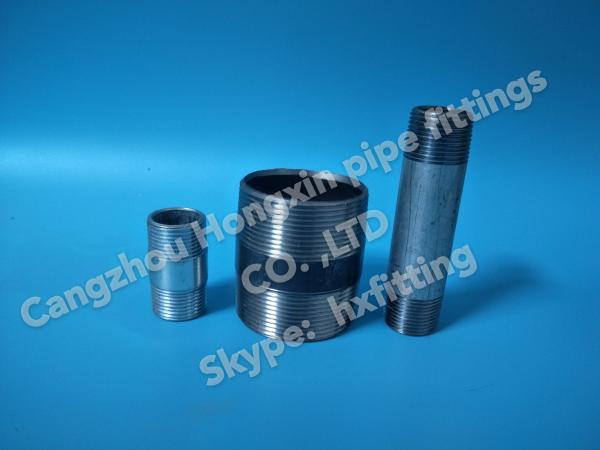 Buy cheap NPT BSP thread steel pipe nipple galvanized from Cangzhou hongxin pipe fittings CO ., LTD from wholesalers