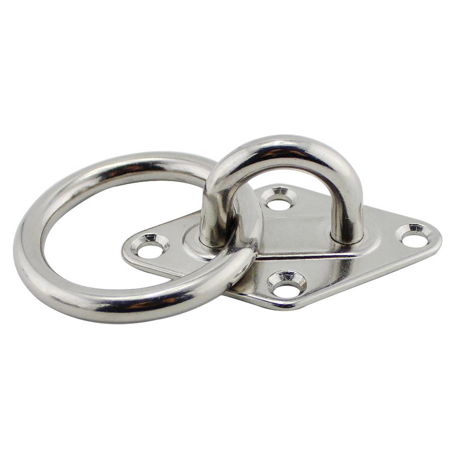 Marine Stainless Steel Eye Plate With Ring Diamond Pad Eye With Ring Welded