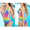 Buy cheap Rainbow Color Mermaid Tail Swimsuit , Adult Mermaid Swimsuit Adjustable Straps from wholesalers