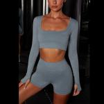 XS-5XL Long Sleeve Fitness Crop Top