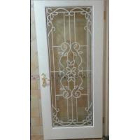 Buy cheap custom colors wrought iron glass for doors product