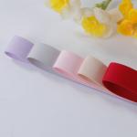 Manufacturer's three top woven ribbon delicate polyester cotton solid color