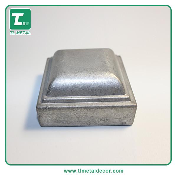 Buy cheap Manufacture 2 inch 2.5" press fit Aluminum flat Cap fence post cap from wholesalers