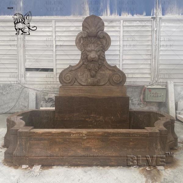 Buy cheap Marble Lion Head Fountains Antique Natural Stone Carving Garden Fountain Decorative Outdoor Indoor from wholesalers