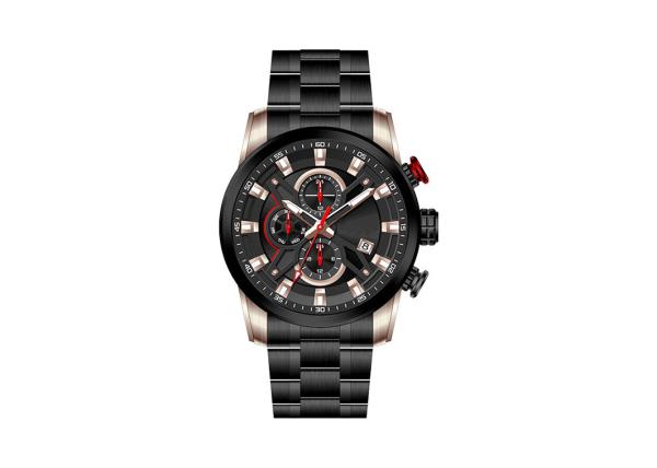 Buy cheap Male Anolog Quartz Wrist Stainless Steel Watch Solid SS Bracelet from wholesalers