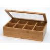 Buy cheap Custom Logo Natural Bamboo Gift Box , Handmade Bamboo Tea Bag Storage Box With Clear Lid from wholesalers