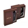 Buy cheap luxury black two pieces wallet packaging box Custom lid and base rigid wallet gift box from wholesalers