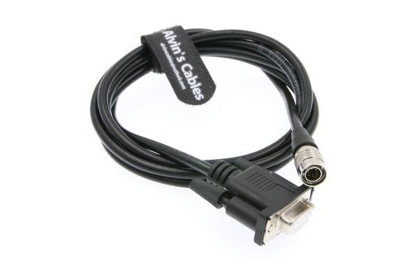 6 pin Hirose Male to DB9 RS232 Data Download Cable for Topcon Leica Nikcon