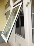 900x900mm Single Glazed Top Hung Awning Window UPVC Profile PVC Awning Glass
