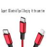 Buy cheap 3 Ports In 1 1.2m Mobile Phone Cables Alumunium Alloy Fiber 2A Fast Charging from wholesalers