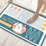 Crystal Velvet Cartoon Bathroom Waterproof Carpet Anti Slip Kitchen Mat
