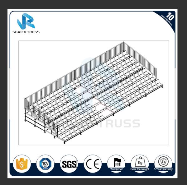 Buy cheap Outdoor Solid Structure Metal School Gym Bleachers , Multifunction Sports Bleacher from wholesalers