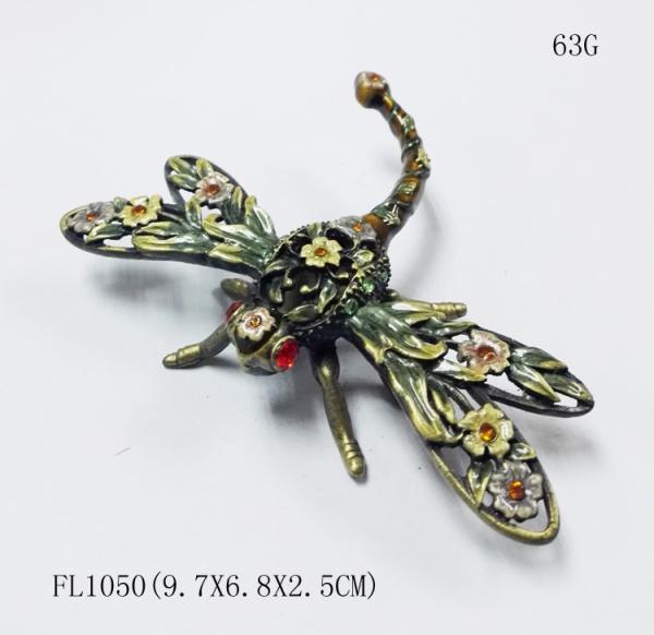 Buy cheap Fashion Dragonfly Metal Jewelry Box Dragonfly trinket box from wholesalers