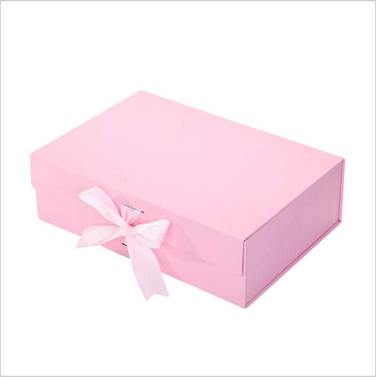 Custom Logo Printing Cardboard Wig Hair Packaging Magnetic Box, China Manufacturer Wholesale Paper Gift Box with Ribbon