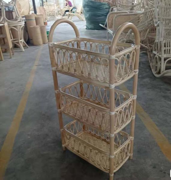 Buy cheap Natural rattan storage ECO friendly home furniture shelves shelf from wholesalers