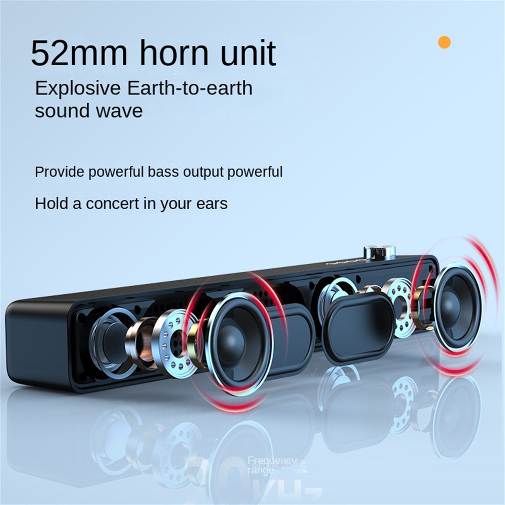 Plastic Universal 2.0 Bluetooth Soundbar Speaker 4D Stereo Surround