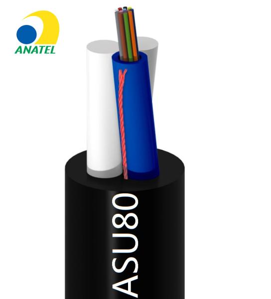 Buy cheap 12FO Singlemode G652D Outdoor Aerial Optic Fiber Cable Anatel from wholesalers