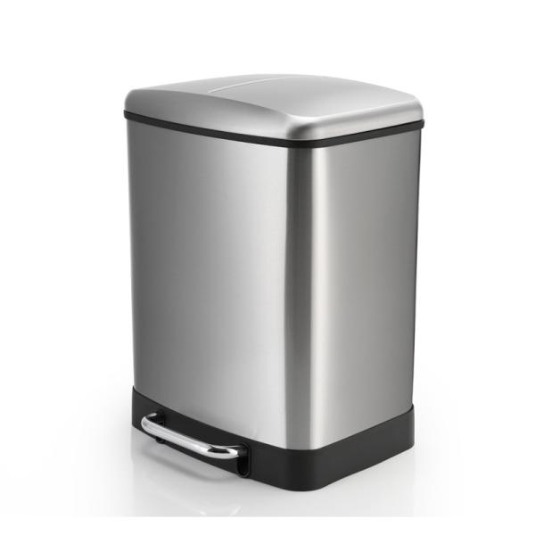Buy cheap 410 Stainless Steel 24L Rectangular Step Trash Can from wholesalers
