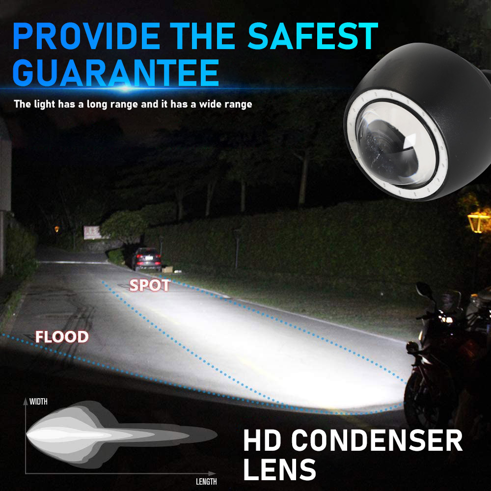 Aluminum White Blue Red Motorcycle Universal LED Light Accessories