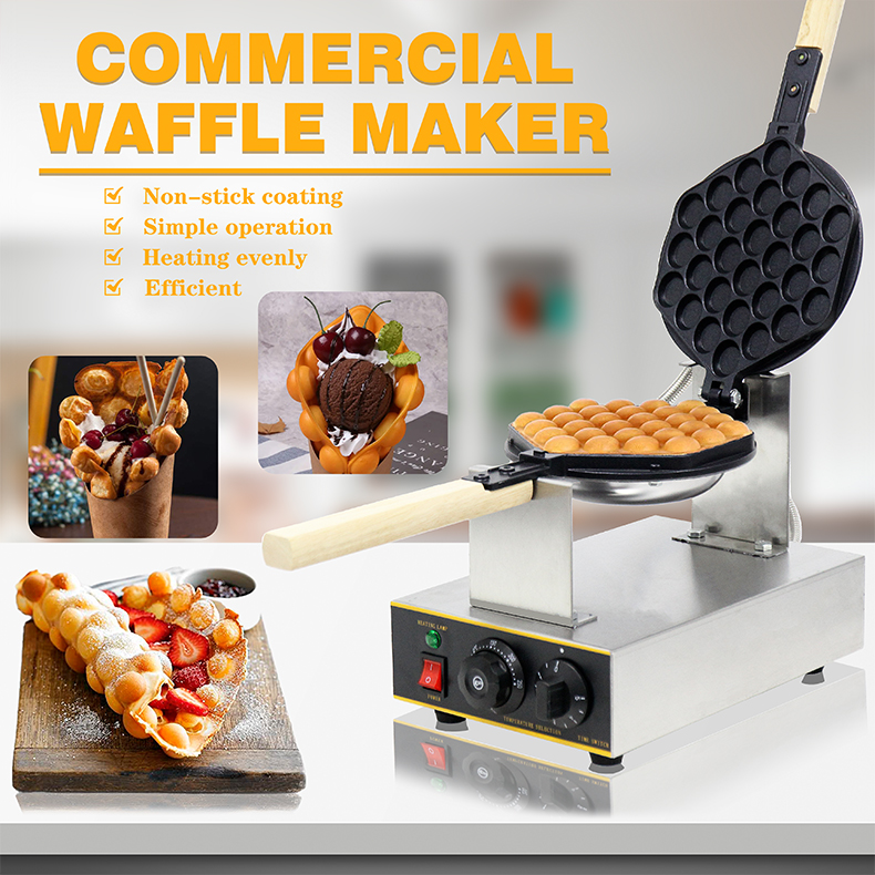 2023 Stainless Steel Mini Waffle Maker for Belgian Waffles and Snack Machine