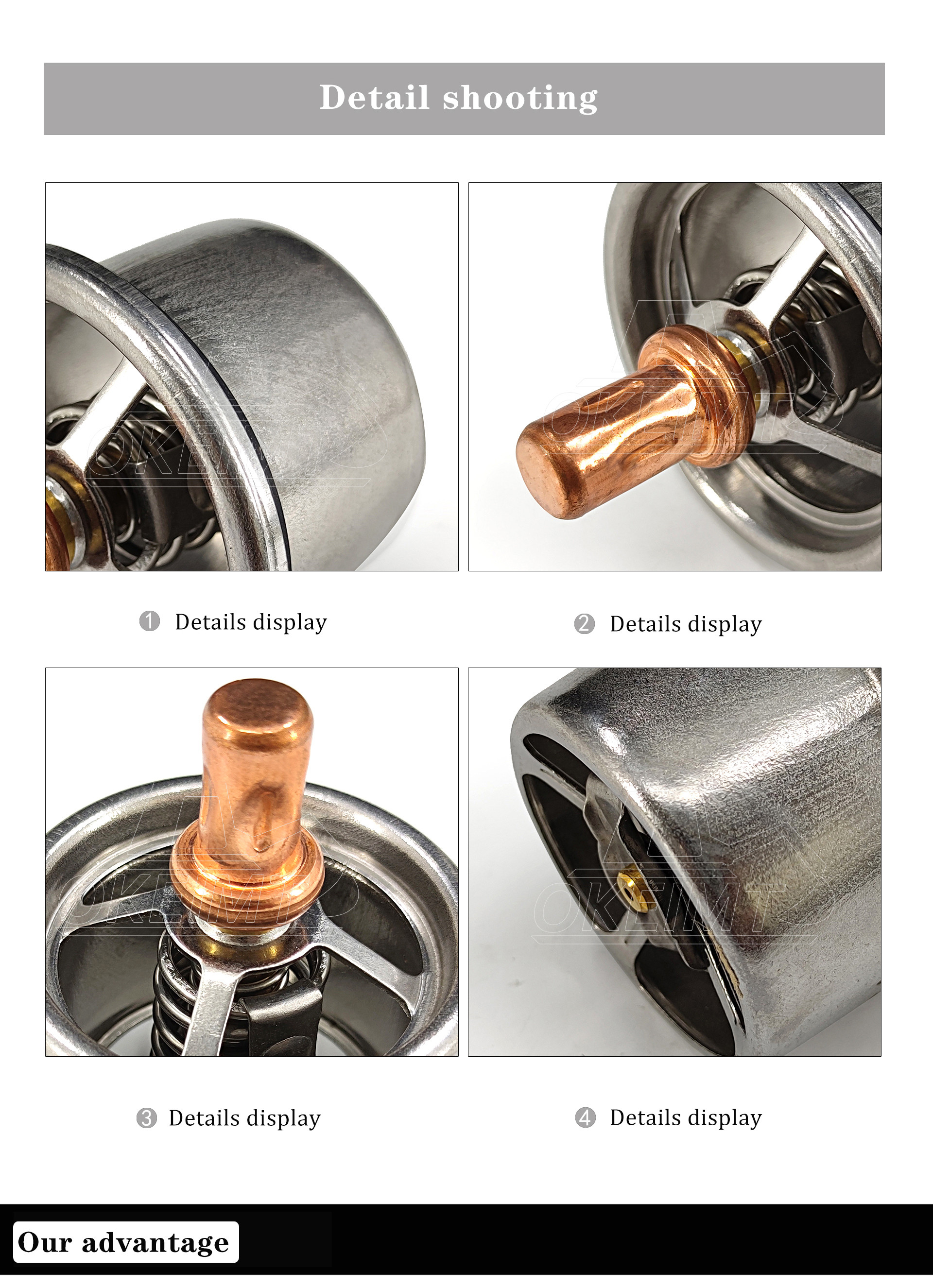 OKEIMT Hot Selling 600-421-6630 Engine Thermostat For Komatsu 6D125-76° PC400-7 Engine
