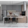 Buy cheap Custom Modern Complete Island Kitchen Furniture White PVC Wood Cabinet Sets Glass Door for Villa Project MDF Carcase from wholesalers