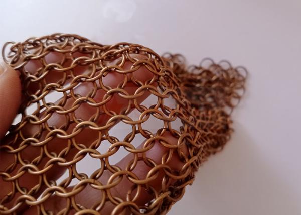 Buy cheap Copper Color Stainless Steel 10mm Chain Mail Fringe Curtains For Architectural Design from wholesalers