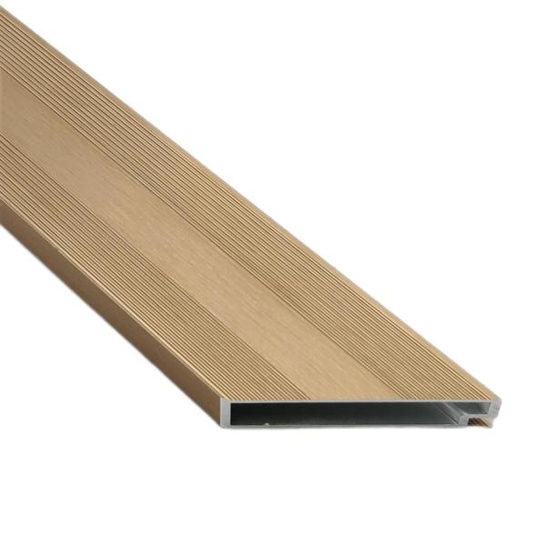 Quality 6060 Aluminum Extrusion Decorative Frame For Wine Cabinet Golden for sale