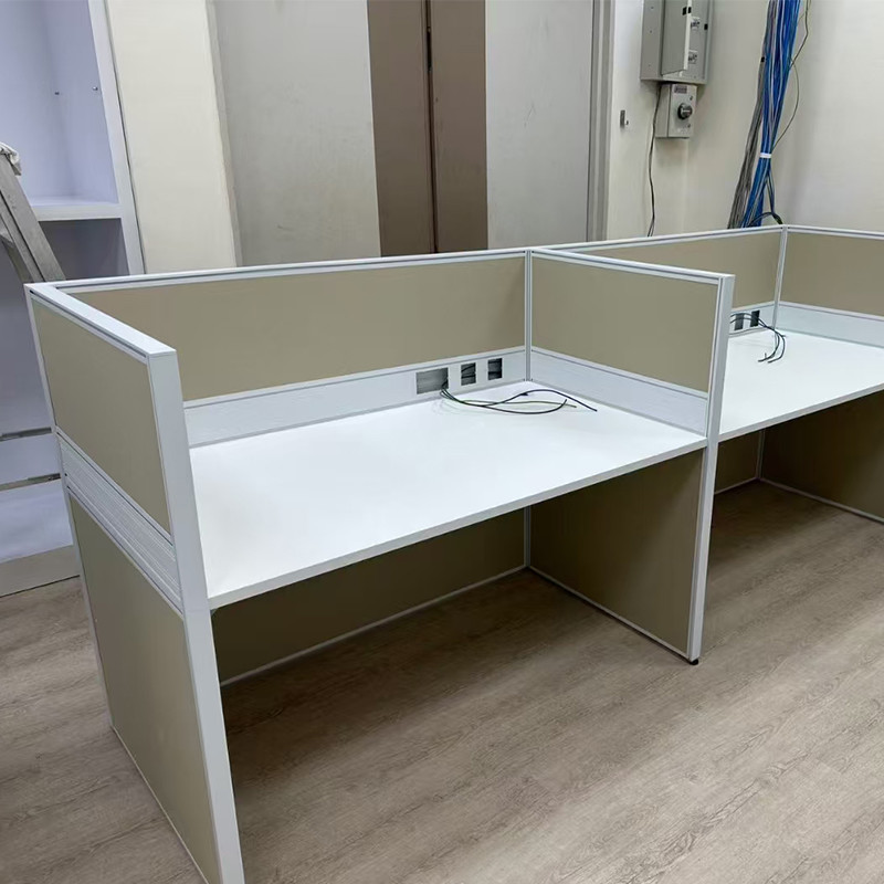 Grey Modular 2 4 6 Seat Office Workstation Cubicle For Staff