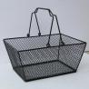 Buy cheap Black Cosmetics Storage Baskets Iron Wire Mesh Shopping Basket from wholesalers