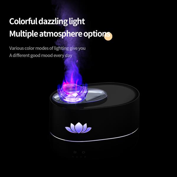 Buy cheap ABS material Fire Flame Humidifier 12W 350ml With Timing from wholesalers