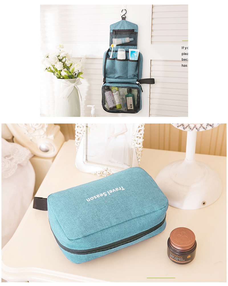 Pure Color Custom Logo Waterproof Polyester Pouch Clutch Bags Cosmetic Bag