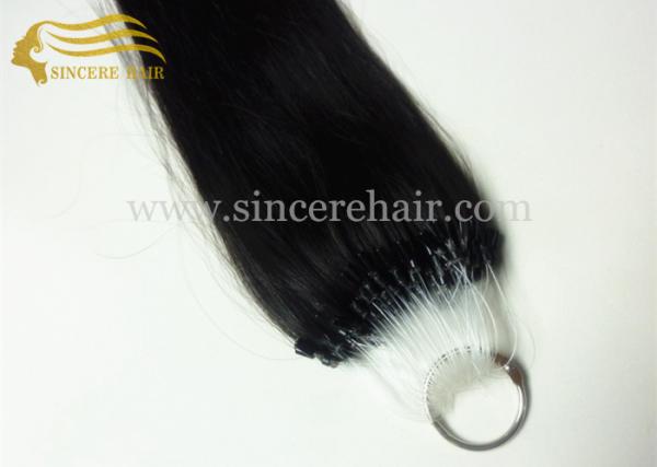 Buy cheap Hot Product 18" Straight Hair Extensions for sale - 45 CM Black Micro Links Loop Hair Extensions 1.0 G / Strand For Sale from wholesalers