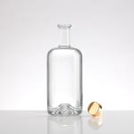 100ml 200ml 375ml 500ml 750ml Round Clear Frosted Vodka Glass Bottle Super Flint