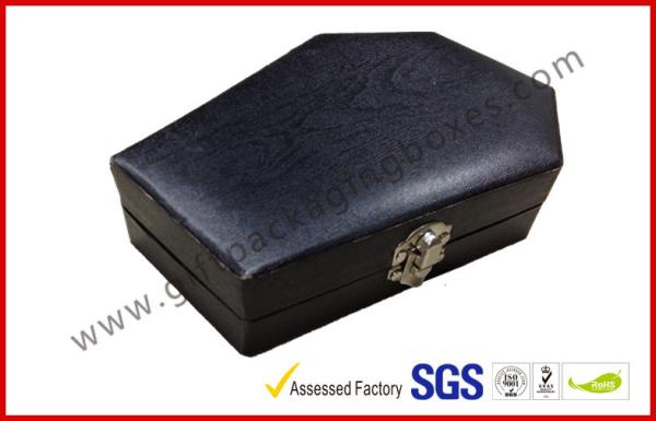 Buy cheap Wood Grain Jewellery Showing Gift Packaging Boxes , Black Rigid Paper Rings Packaging Boxes from wholesalers