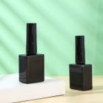10ml 15ml Rectangular Glass Black Nail UV Gel Polish Packing Empty Square Shape
