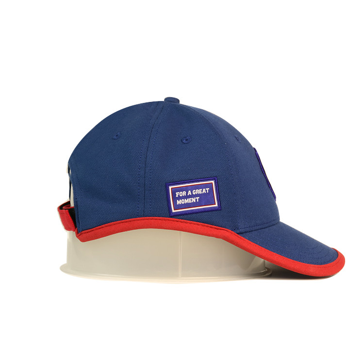 Casual Adjustable Cotton Male Blue 5 Panel Baseball Cap