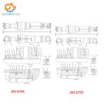 242-6756 242-6759 364-0940 364-0937 Cat E320D Hydraulic Bucket Cylinder