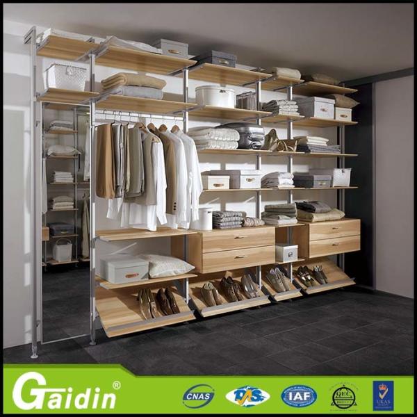 Buy cheap open style quality assurance made in China bedroom furniture aluminum pole system diy walk in closet from wholesalers