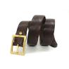 Buy cheap Brown Mens Casual Leather Belt Vintage Brass Square Pin Bcukle Western Styles from wholesalers