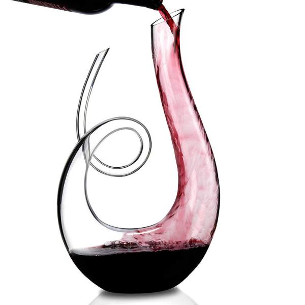 Buy cheap Modern Hand Blown Glass Decanter , Clear Glass Flat Bottom Wine Decanter from wholesalers