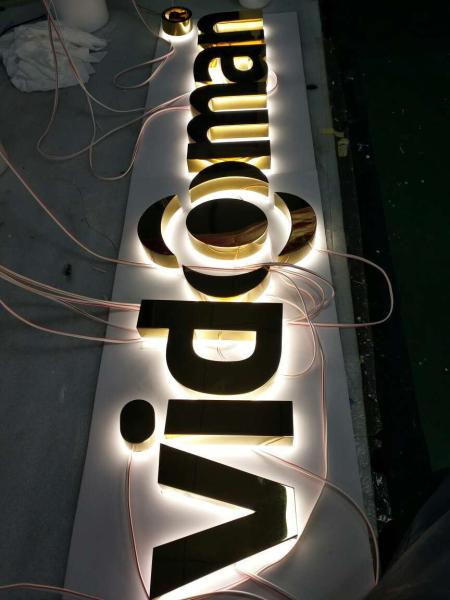 3D Custom Acrylic Lighted Channel Letter Signs 12000K For Bus Station Public