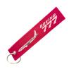 Buy cheap Premium Aircraft Keychain with Dual Embroidery - Official Boeing 777 Design, Black/Blue/Red Metal Souvenir for Aviation Enthusiasts from wholesalers
